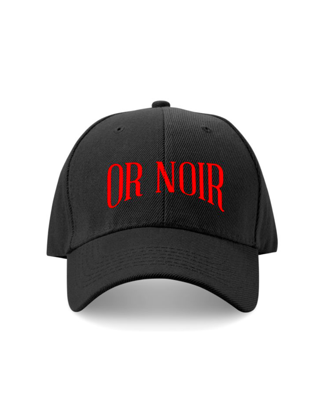 Casquette Baseball OR NOIR Noir/Rouge